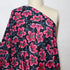 Artlux ~ 'Peony Pop - Pink & Black' Luxury Cotton Lawn ~ Made in Italy